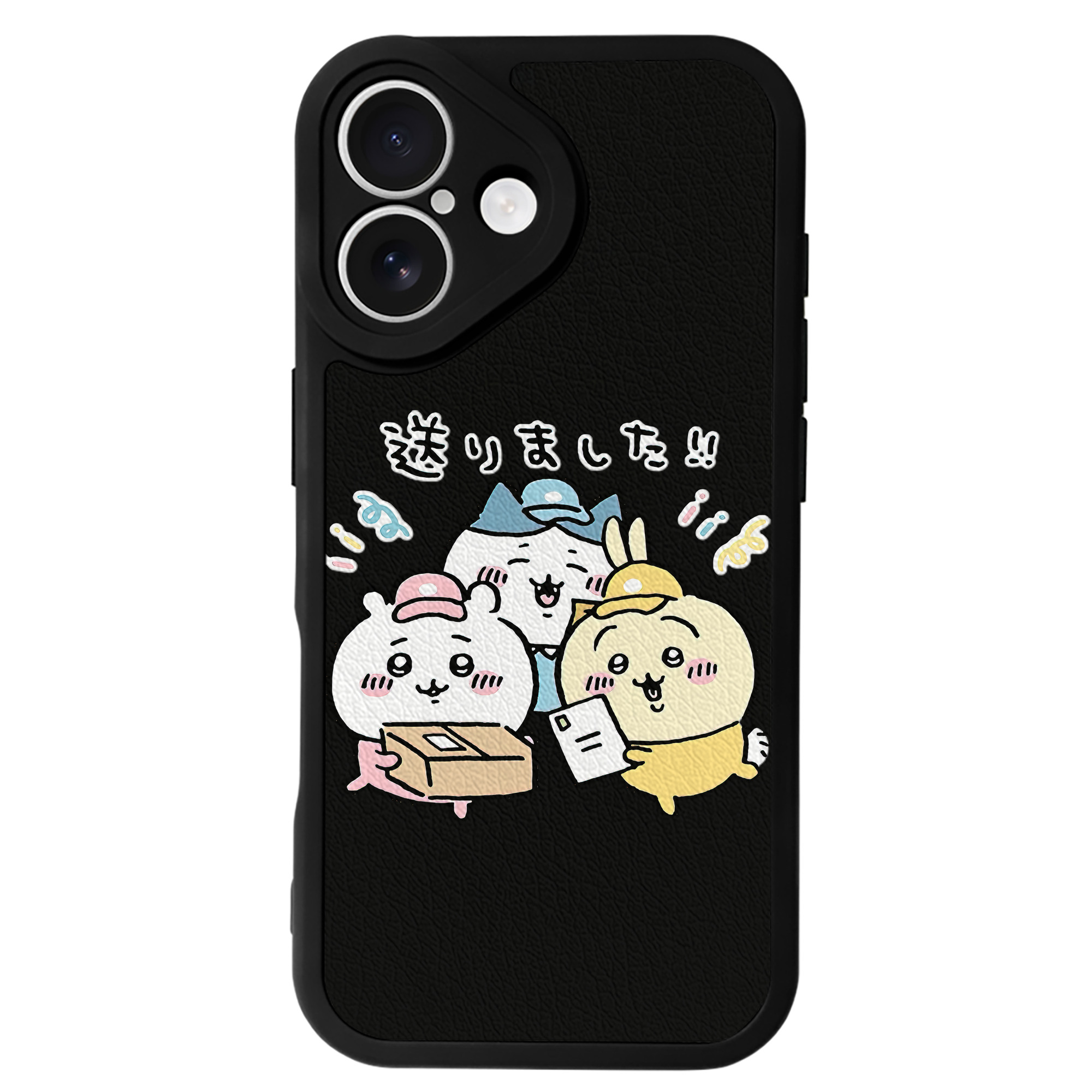 （画像用） ちいかわ ハチワレ Chii-kawa hachiware 【iPhone 16シリーズ対応】シリコンスマホケース（レザー調） 材質：シリコン